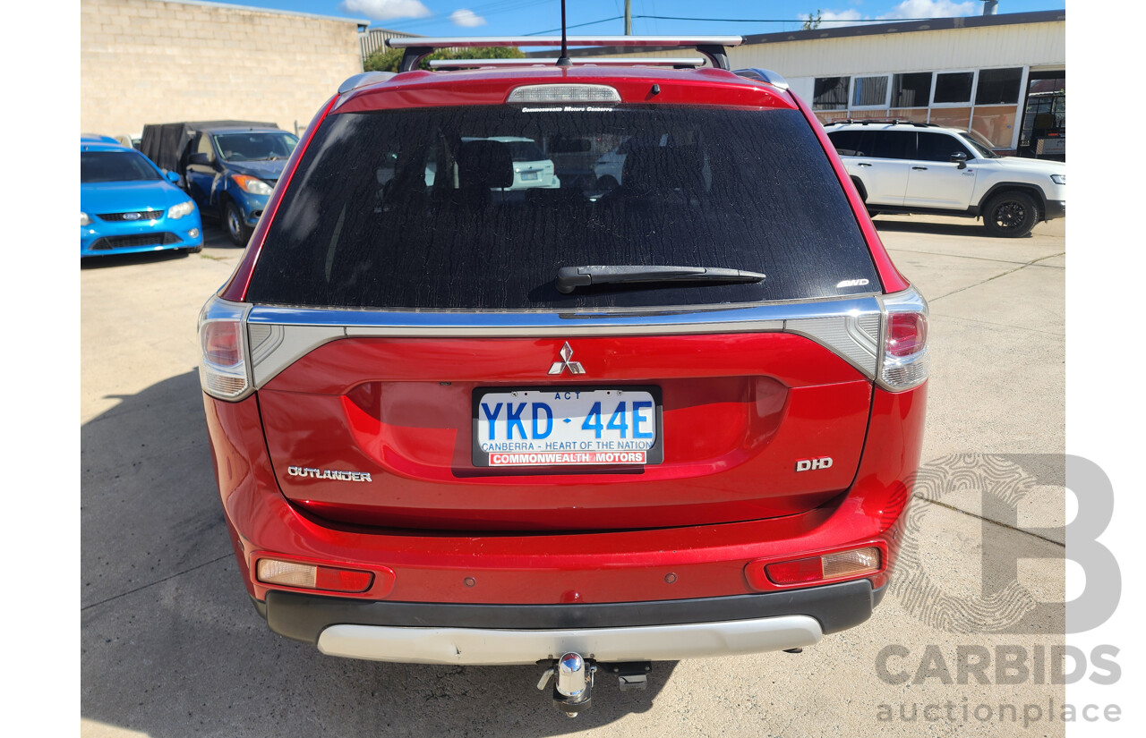 2/2015 Mitsubishi Outlander LS (4x4) ZJ MY14.5 4d Wagon Red 2.3L