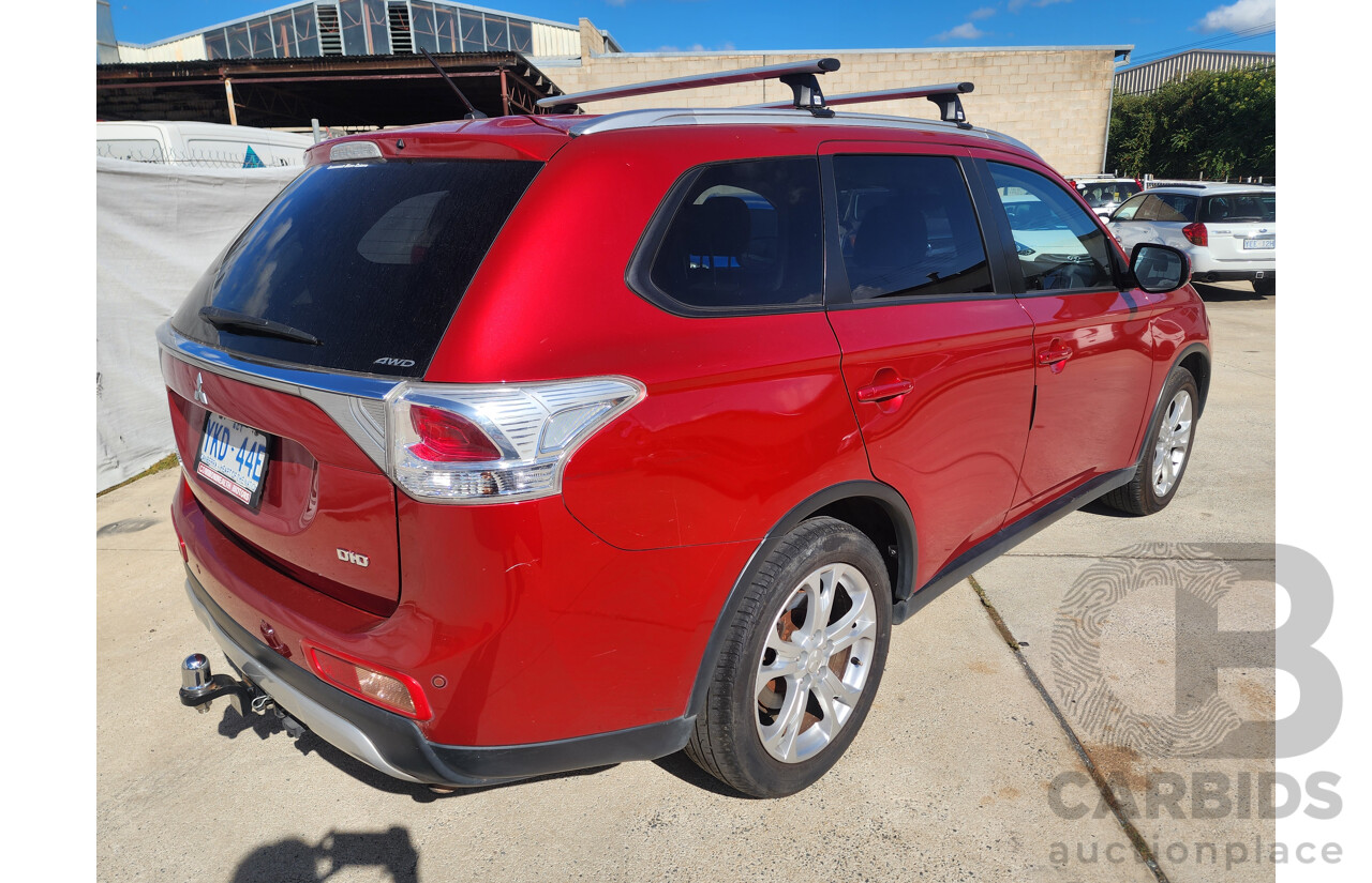 2/2015 Mitsubishi Outlander LS (4x4) ZJ MY14.5 4d Wagon Red 2.3L
