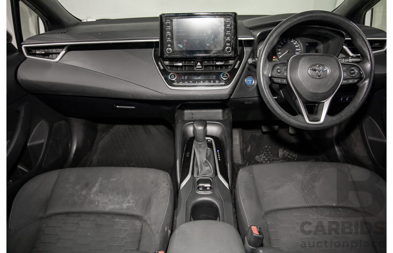09/2020 Toyota Corolla Ascent Sport Hybrid (FWD) ZWE211R 5d Hatchback Glacier White 1.8L - Hybrid