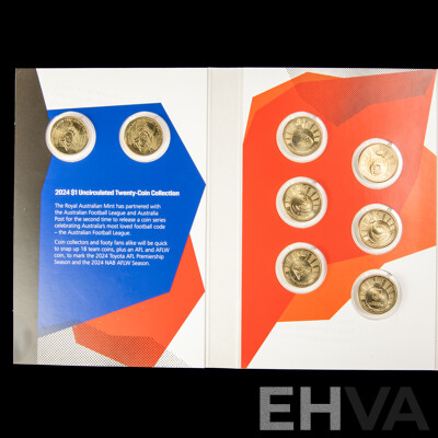 Australian RAM 2024 AFL Twenty UNC One Dollar Coin Set