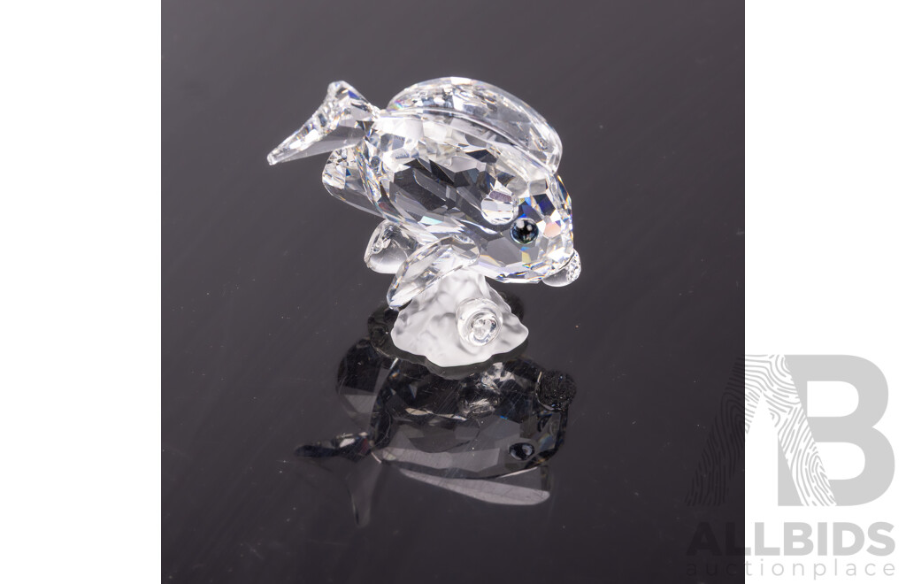 Swarovski Austrian SIlver Crystal Tropical Fish in Original Box and Packaging