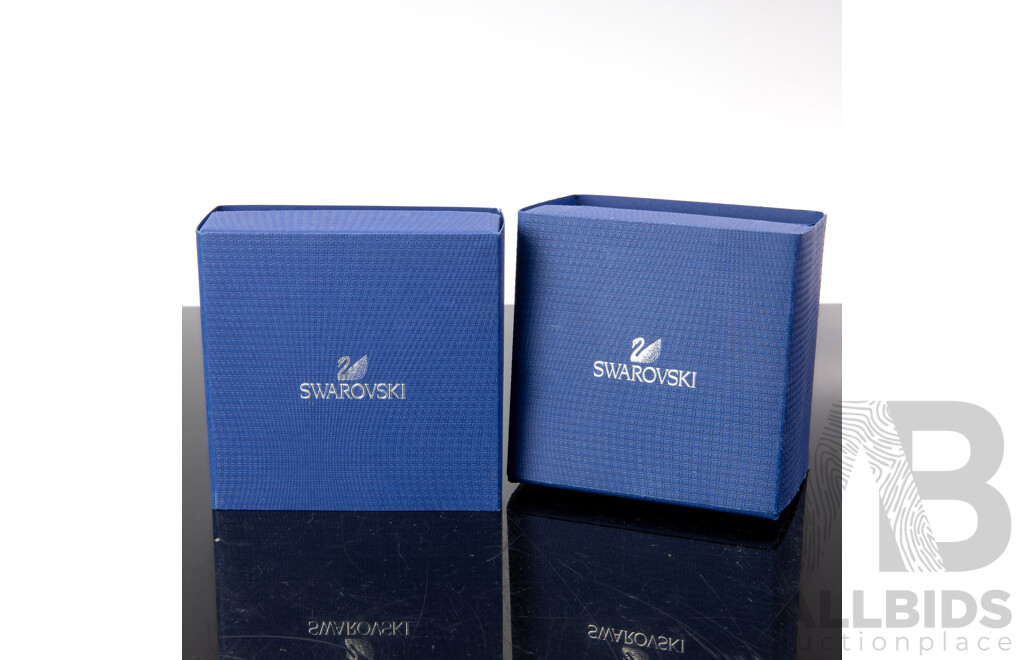Two Swarovski Austrian Crystal Pieces Comprising Set Four Duckies & Love Heart, Both in Original Box and Packaging