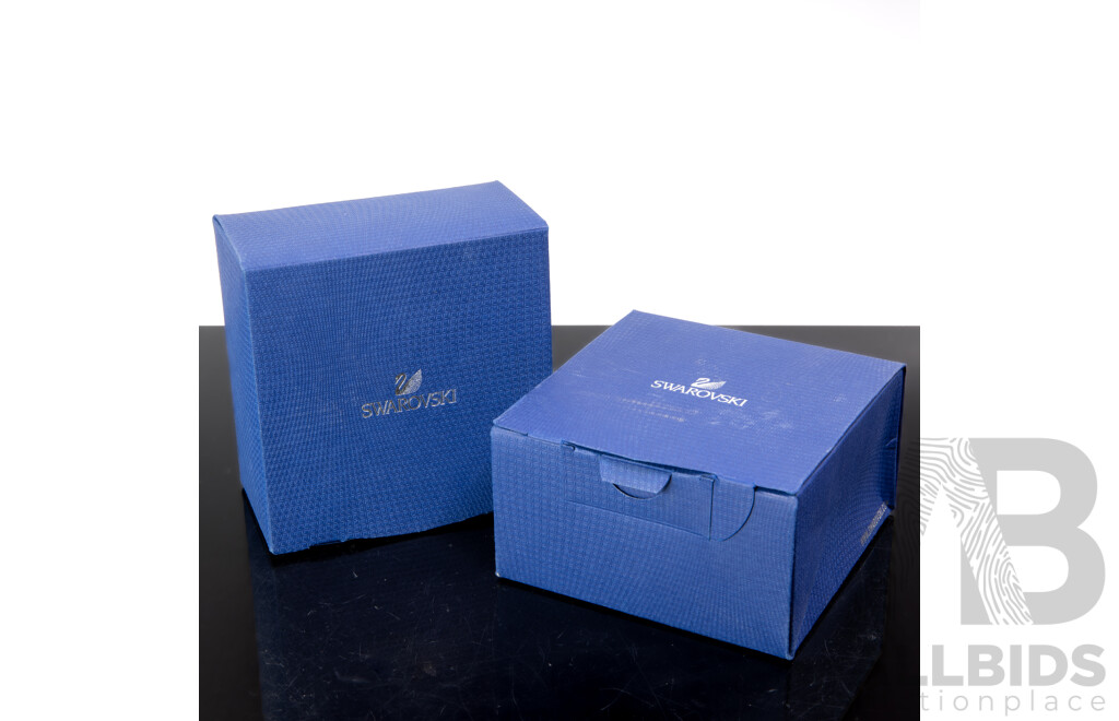 Two Swarovski Austrian Crystal Pieces Comprising Two Different Butterflies Figures, Both in Original Box and Packaging