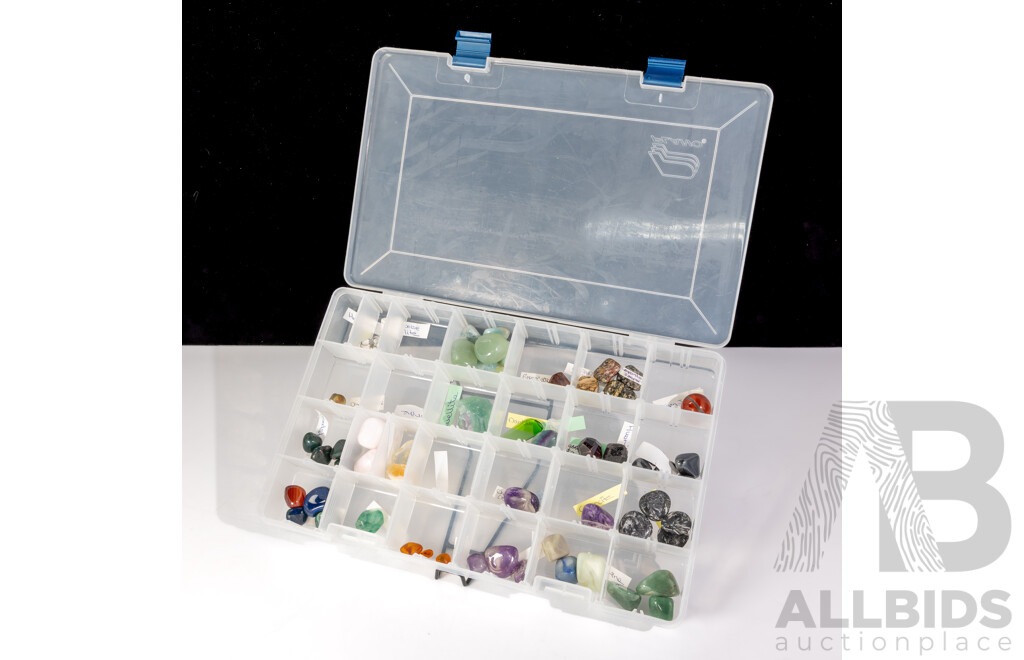 Great Collection Two Containers Filled with Mineral Specimens Including Agates, Jaspers, Quartz, Peruvian Opal, Sodalite and Much More