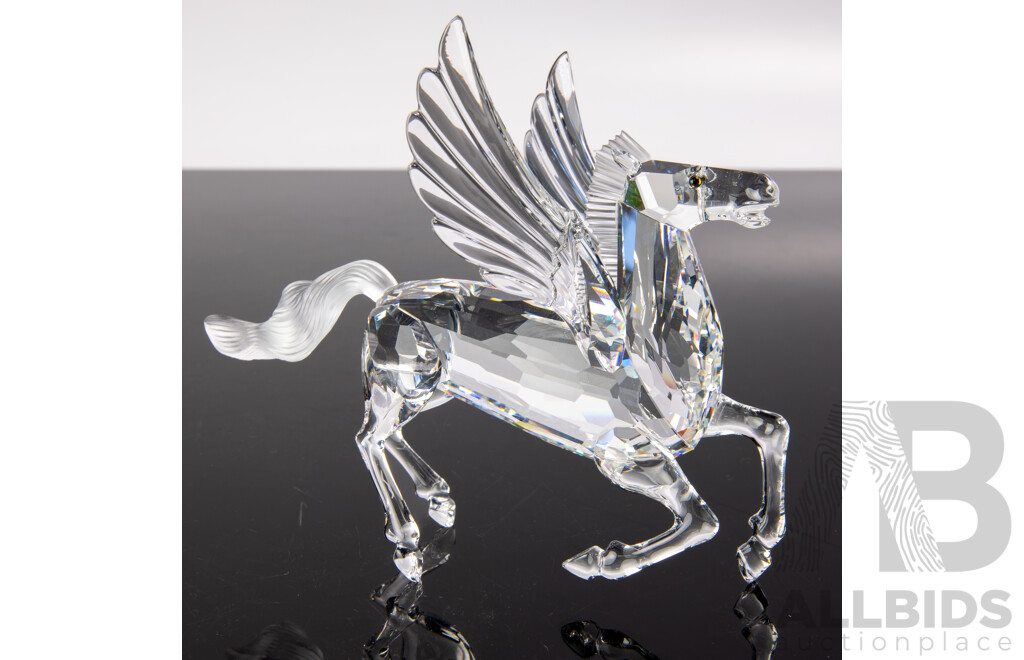Swarovski Crystal Annual Edition 1998 Fabulous Creatures, Pegasus, in Original Box and Packaging