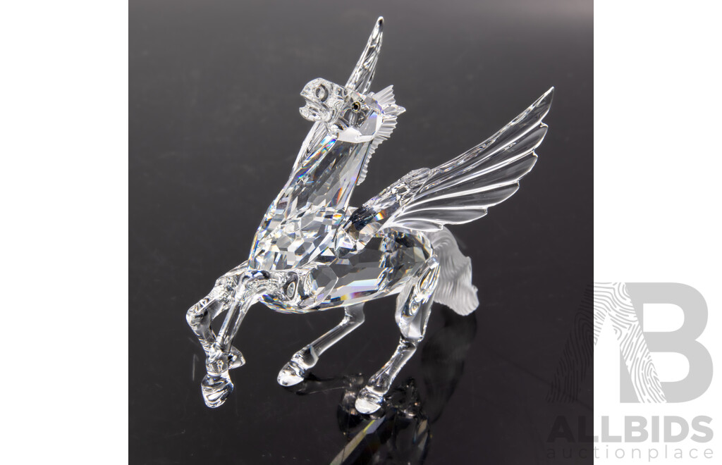 Swarovski Crystal Annual Edition 1998 Fabulous Creatures, Pegasus, in Original Box and Packaging
