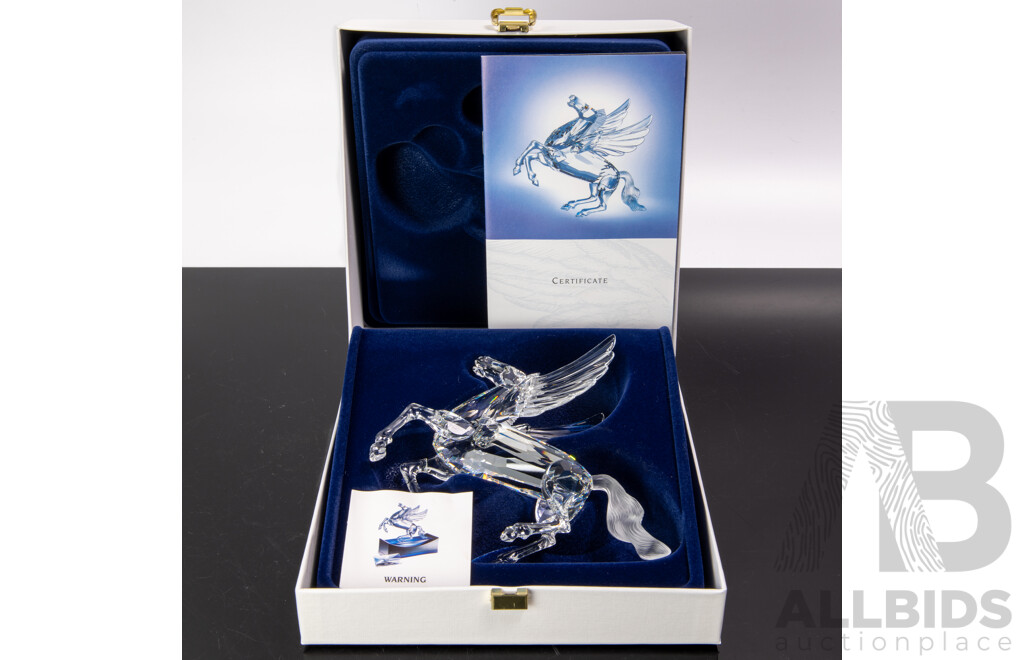 Swarovski Crystal Annual Edition 1998 Fabulous Creatures, Pegasus, in Original Box and Packaging