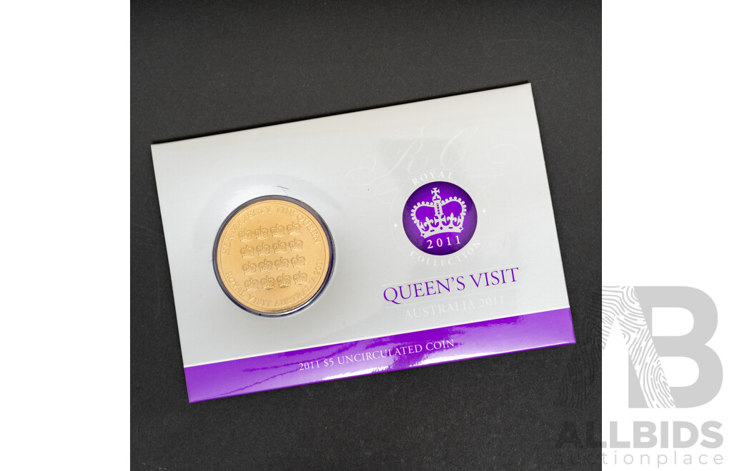Australian RAM 2011 Five Dollar Coin, QE2 Visit