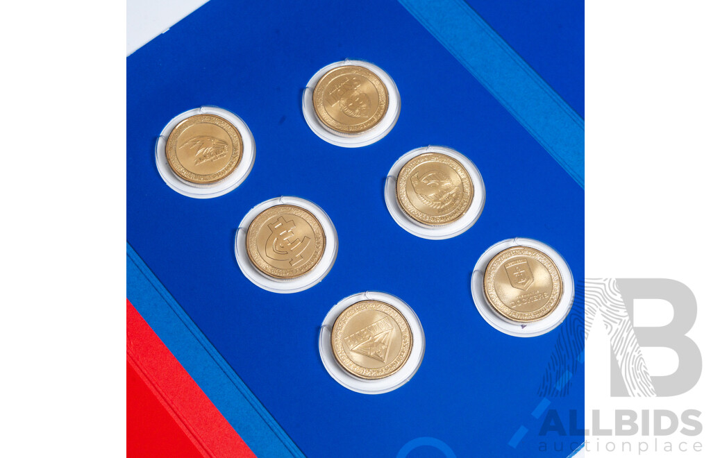 Australian 2023 Complete AFL One Dollar Coin Folder with Promotional Poster