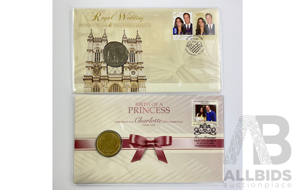 Australian 2011 Royal Wedding PNC and 2015 Birth of a Princess PNC