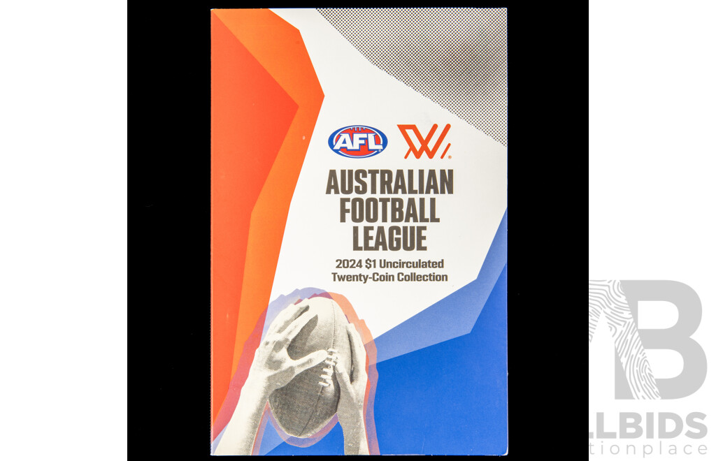 Australian RAM 2024 AFL Twenty UNC One Dollar Coin Set