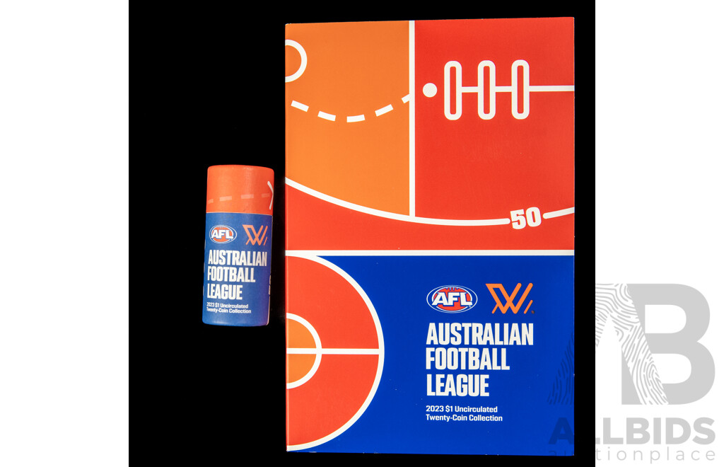 Australian 2023 AFL One Dollar Coin Collection and Folder