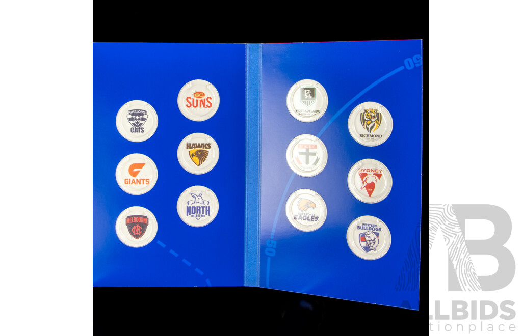 Australian 2023 AFL One Dollar Coin Collection and Folder