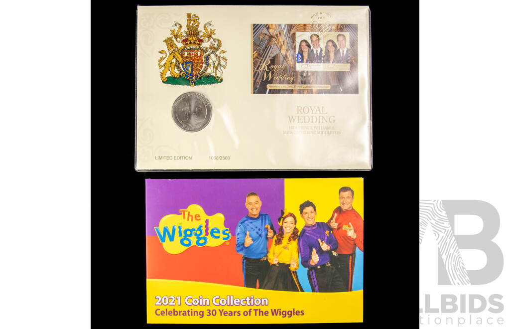 Australian 2011 Royal Wedding PNC and 2021 Wiggles Six Coin Set