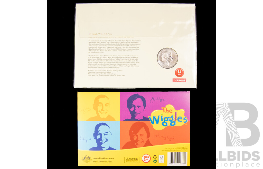 Australian 2011 Royal Wedding PNC and 2021 Wiggles Six Coin Set