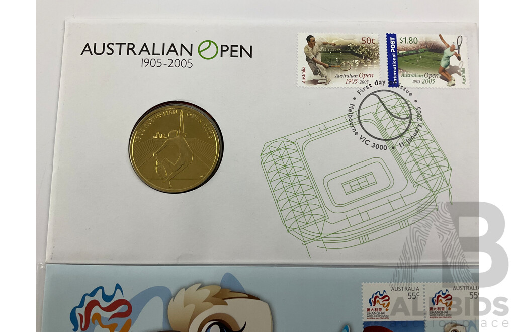 Three Australian PNCs Including 2005 Australian Open, 2010 World Expo, 2010 Shanghai World Expo, 2016 Year of the Monkey