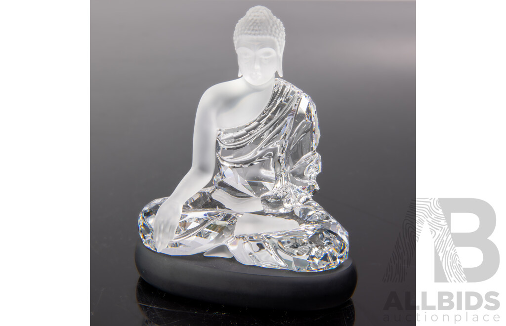 Swarovski Austrian Crystal Buddha Figure in Original Box and Packaging