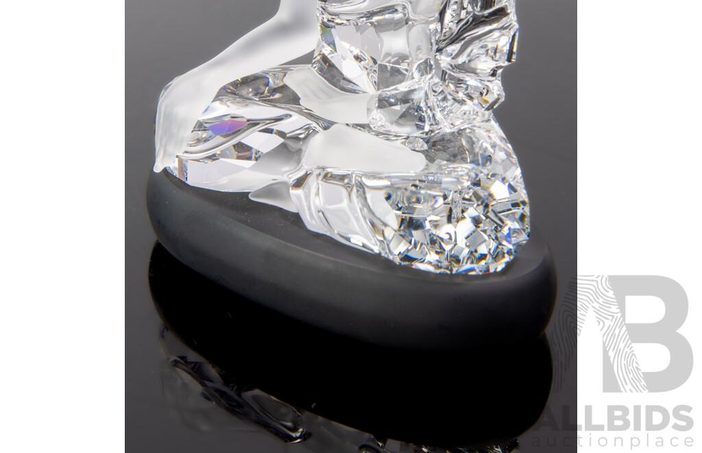 Swarovski Austrian Crystal Buddha Figure in Original Box and Packaging