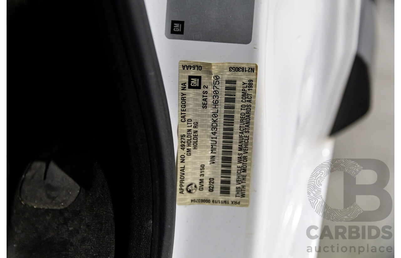 02/2020 Holden Colorado LS (4x4) RG MY20 C/Chas Summit White Turb Diesel 2.8L