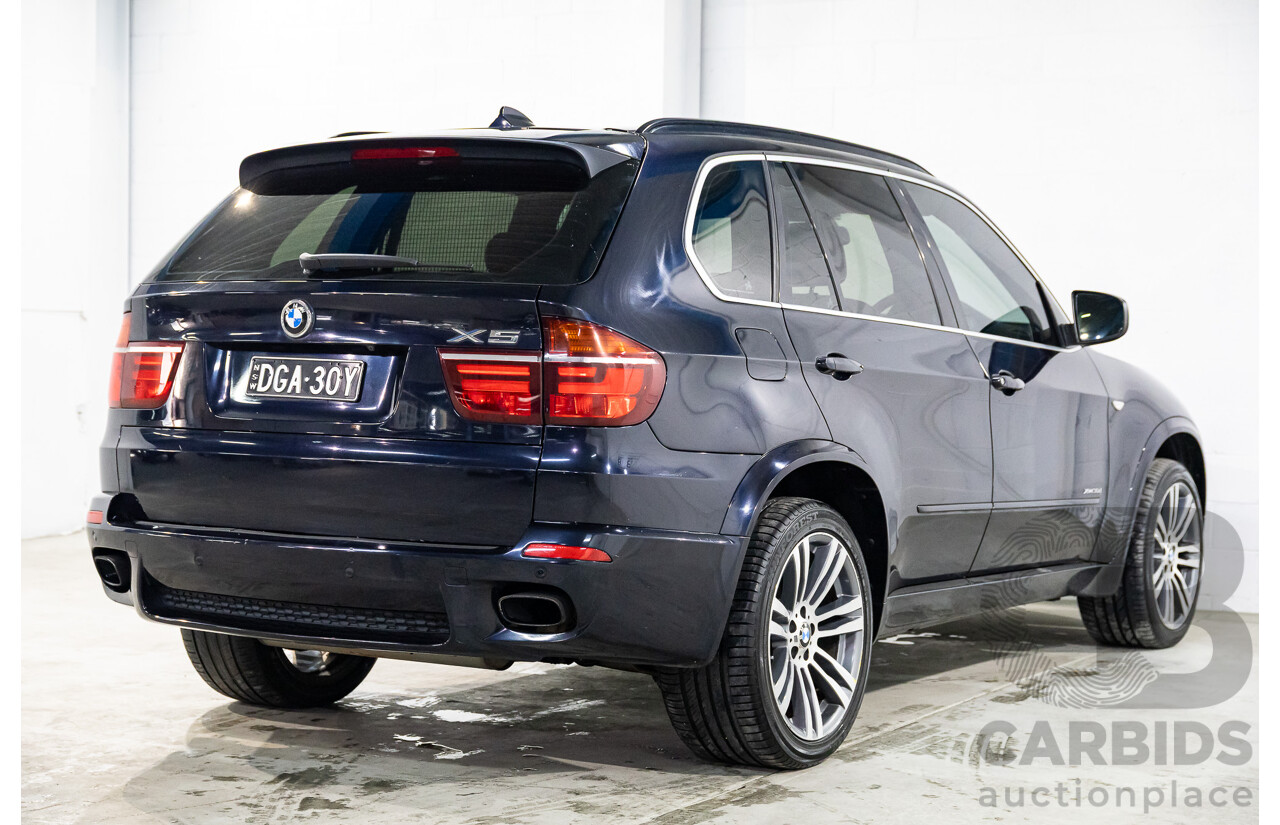 2/2013 BMW X5 Xdrive 30d M Sport E70 MY12 UPGRADE 4d Wagon Carbon Black Metallic Turbo Diesel 3.0L