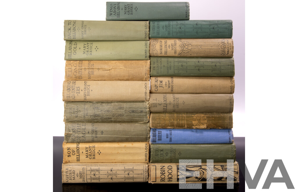 Collection Vintage Mary Grant Bruce Childrens Books, All Embossed Hardcovers