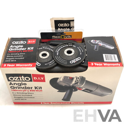 Ozito 850 Watt 100mm Angle Grinder Kit