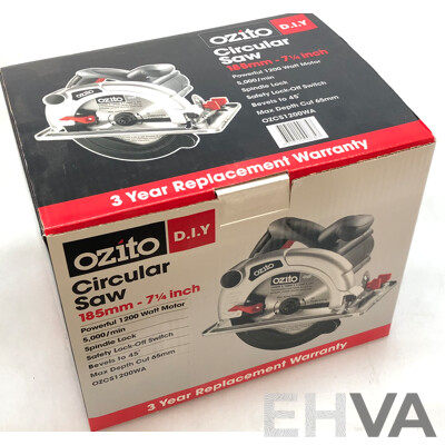 Ozito 1200 Watt Electric 185mm Circular Saw