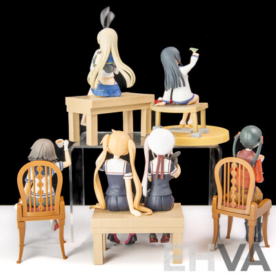 Collection Six Japanese Kantai Collection Anime Figurines