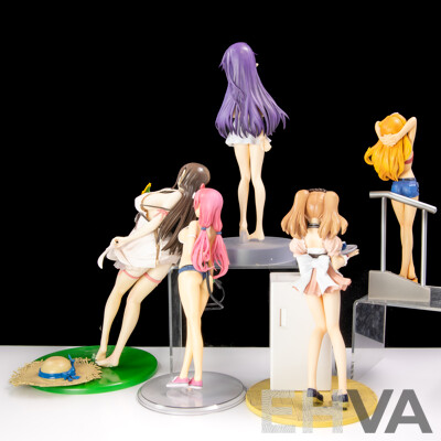 Collection Five Japanese Adult Hentai Anime Risqué Girly Figures Including Macross Frontier Sheryl Nome Example