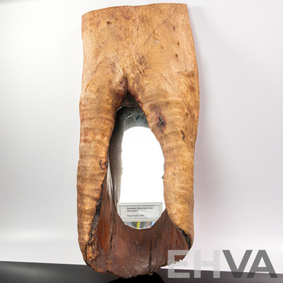 Fantastic Hand Made Australian Mirror in Mumbulla Red Gum by John Boland, Mogo Studio 1994