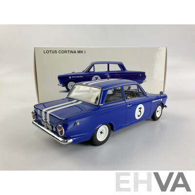 Boxed Autoart Diecast Ford Lotus Cortina MK1, Neptune Racing, 1:18 Scale