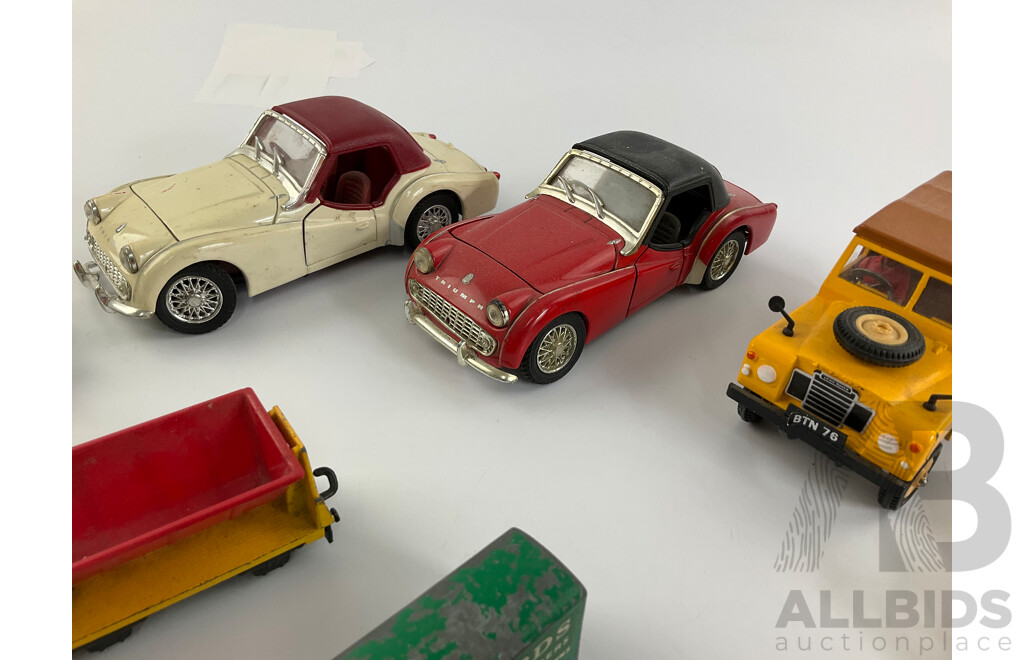 Collection of Diecast Vehicles Including Saico, Corgi, Matchbox - Various Scales