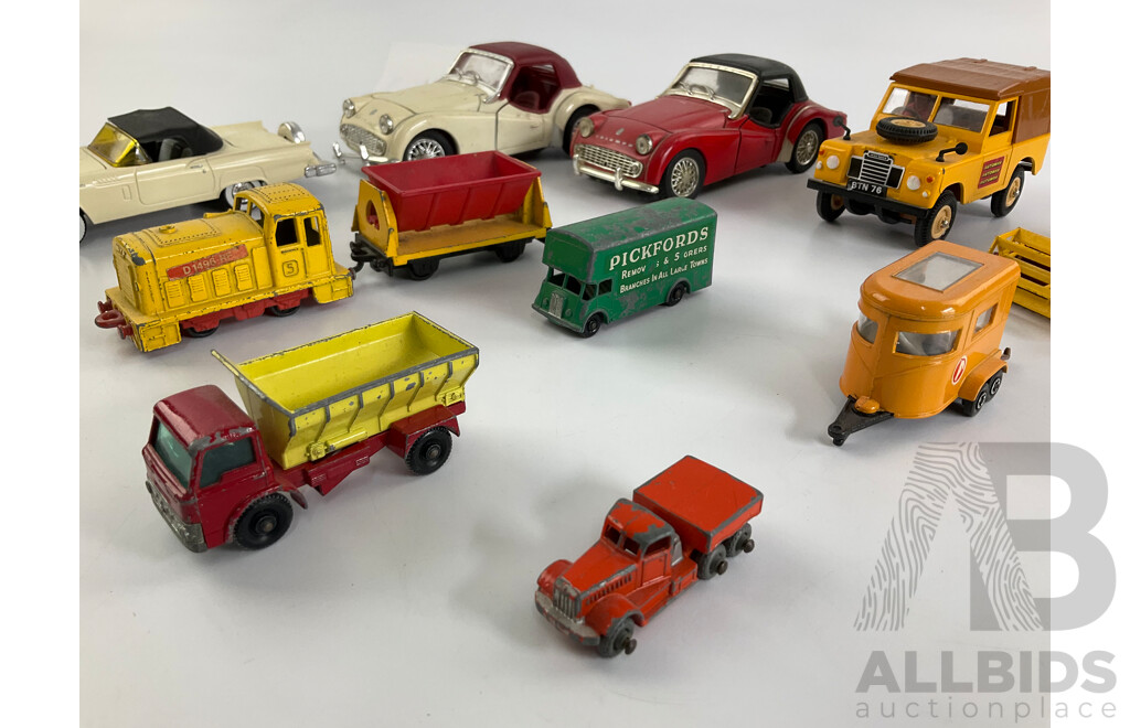 Collection of Diecast Vehicles Including Saico, Corgi, Matchbox - Various Scales
