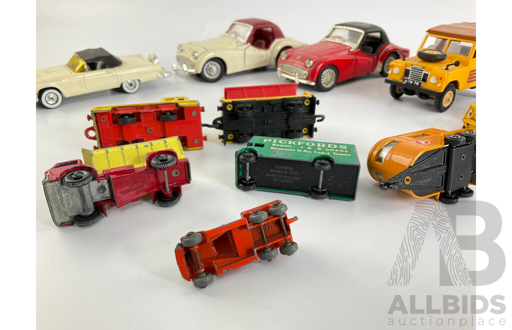 Collection of Diecast Vehicles Including Saico, Corgi, Matchbox - Various Scales