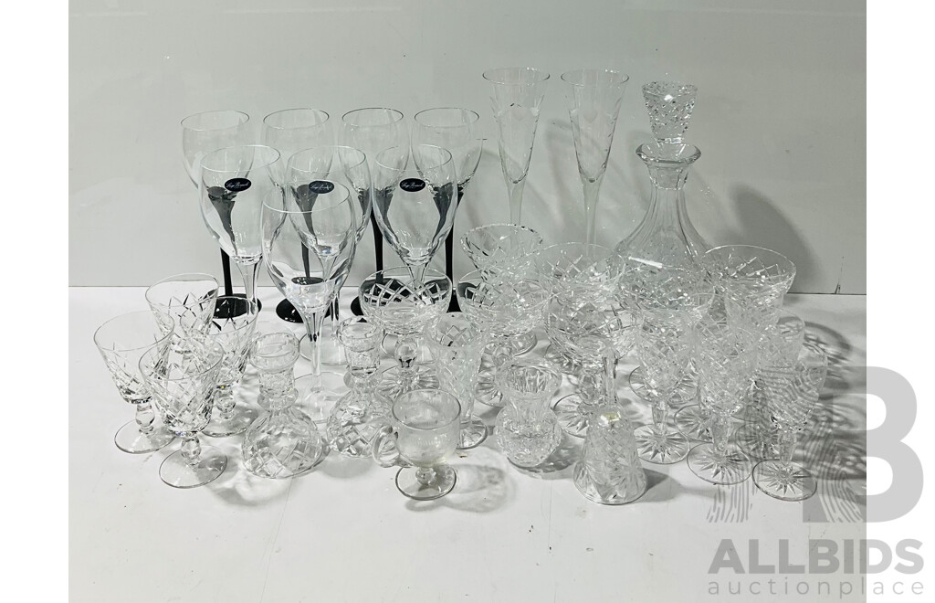Collection Stemware Including Three Luigi Bromoli Wine Glasses and More