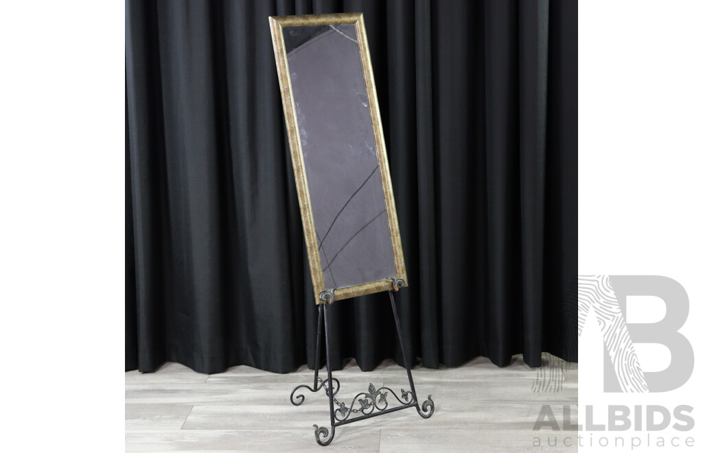 Slim Mirror on Metal Easle