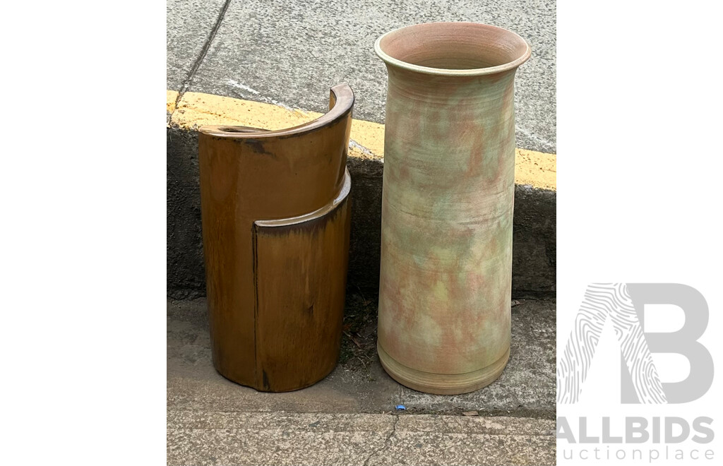 Pair of Glazed Modern Planters