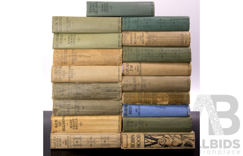 Collection Vintage Mary Grant Bruce Childrens Books, All Embossed Hardcovers