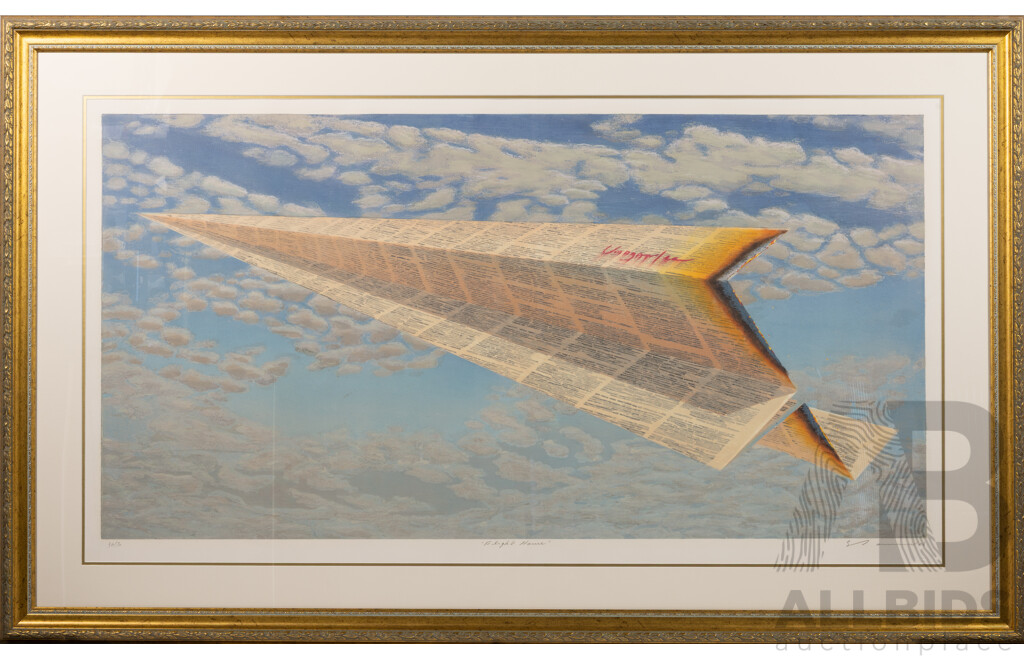 Tim Storrier, (20th Century, Australian, 1949-), Flight Home, (2006), Signed Limited Edition Collograph, 87 x 142 cm (frame)