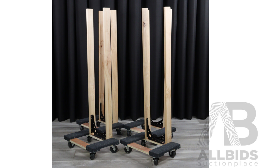 Collection of Four Bespoke Art Trolleys