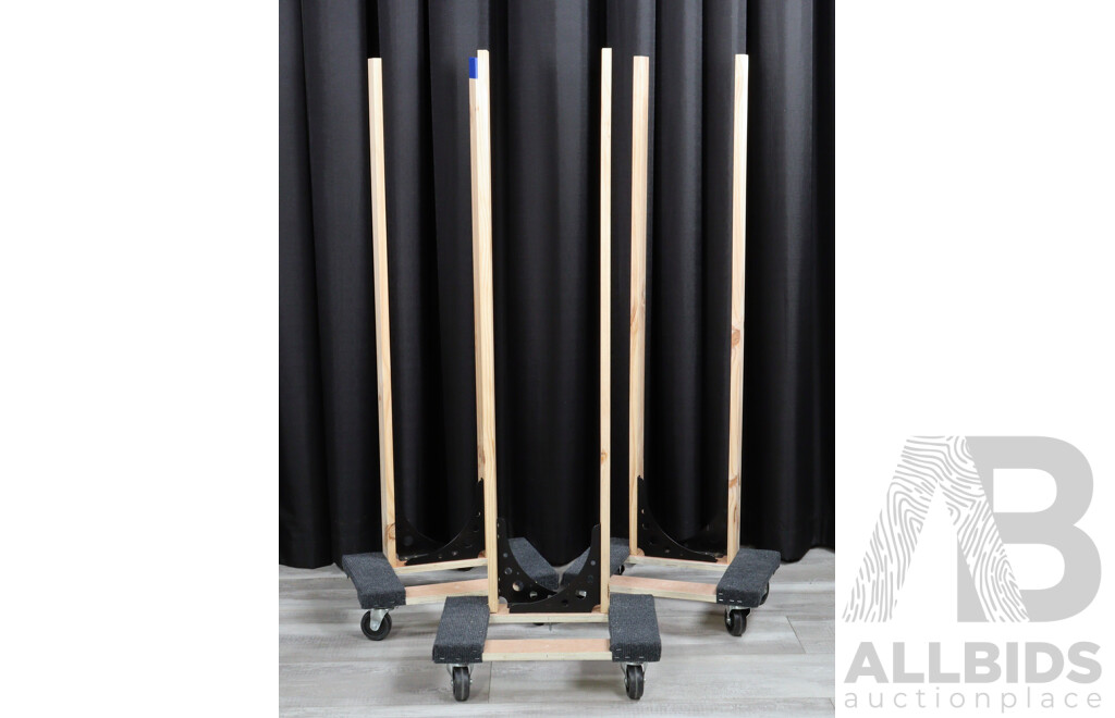 Collection of Three Bespoke Art Trolleys
