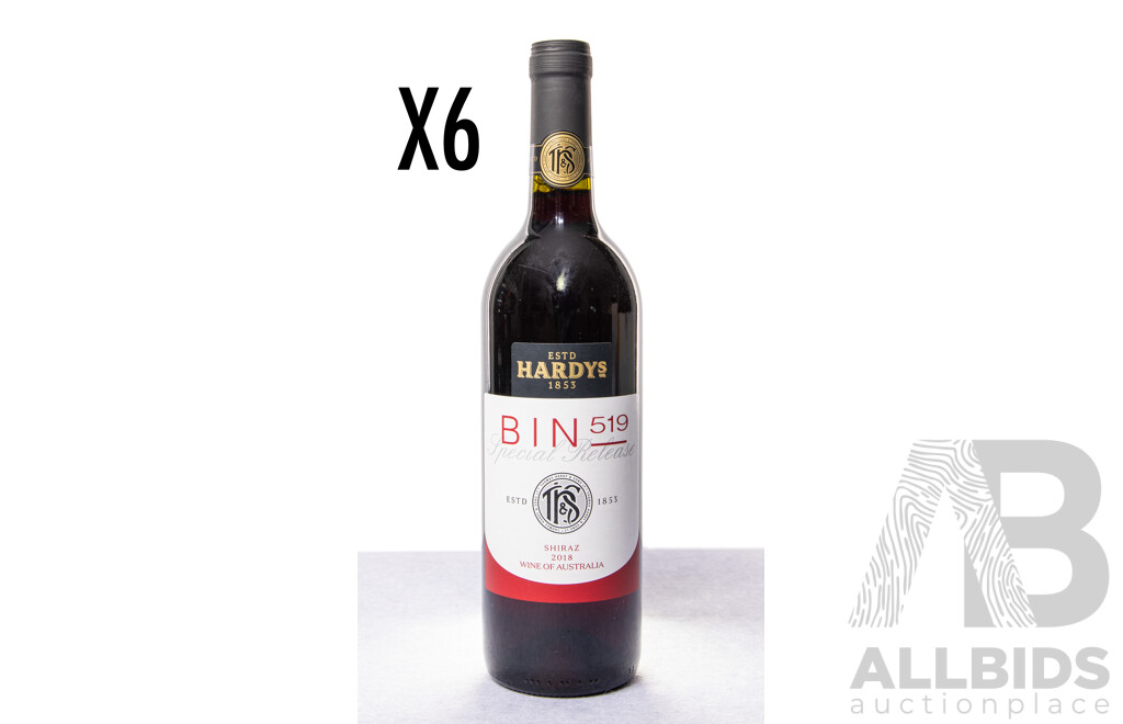 Six Bottles Hardys Bin 519 Special Release Vintage 2018 (6)