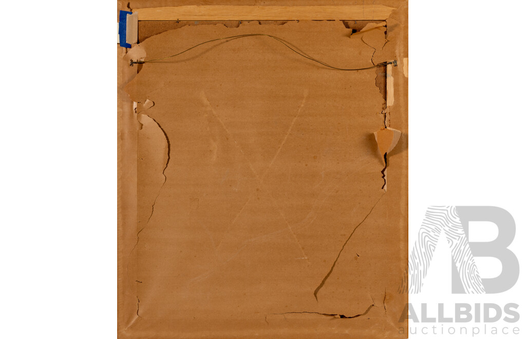 Henk Guth, (20th Century, Dutch-Australian, 1921-2003), Serpentine Gorge, Original Vintage Oil on Board, 70 x 60 cm (frame)