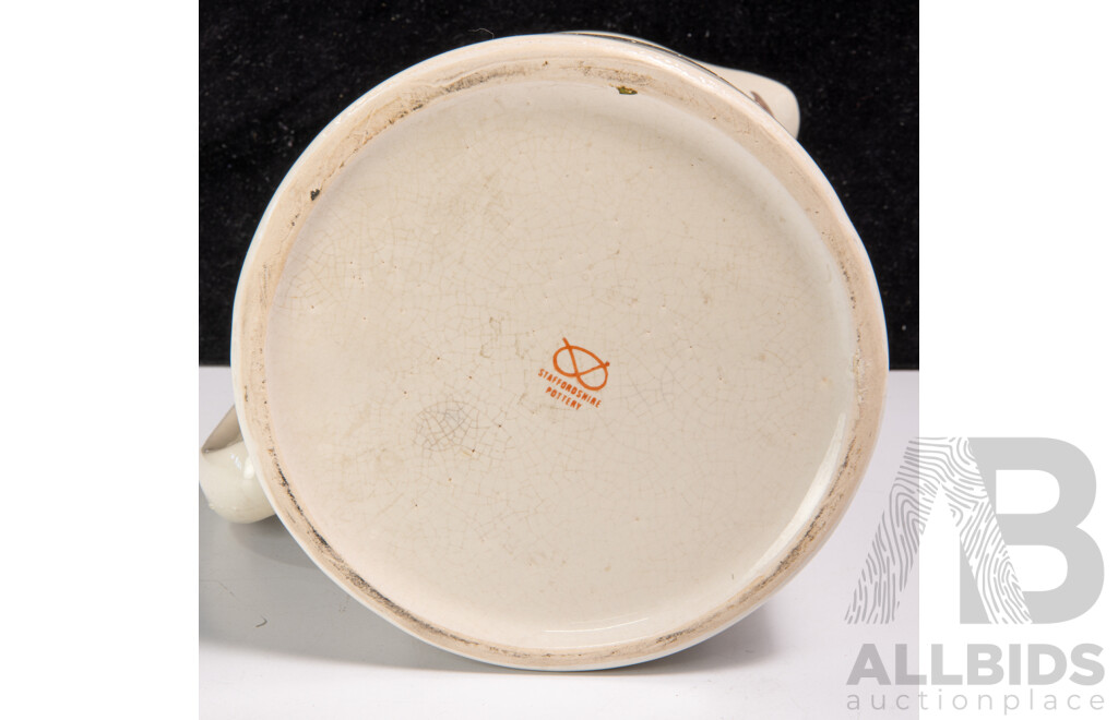 English Staffordshire Pottery Antique Style Pitcher