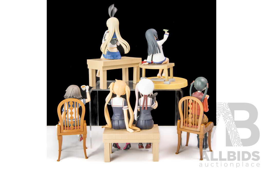 Collection Six Japanese Kantai Collection Anime Figurines