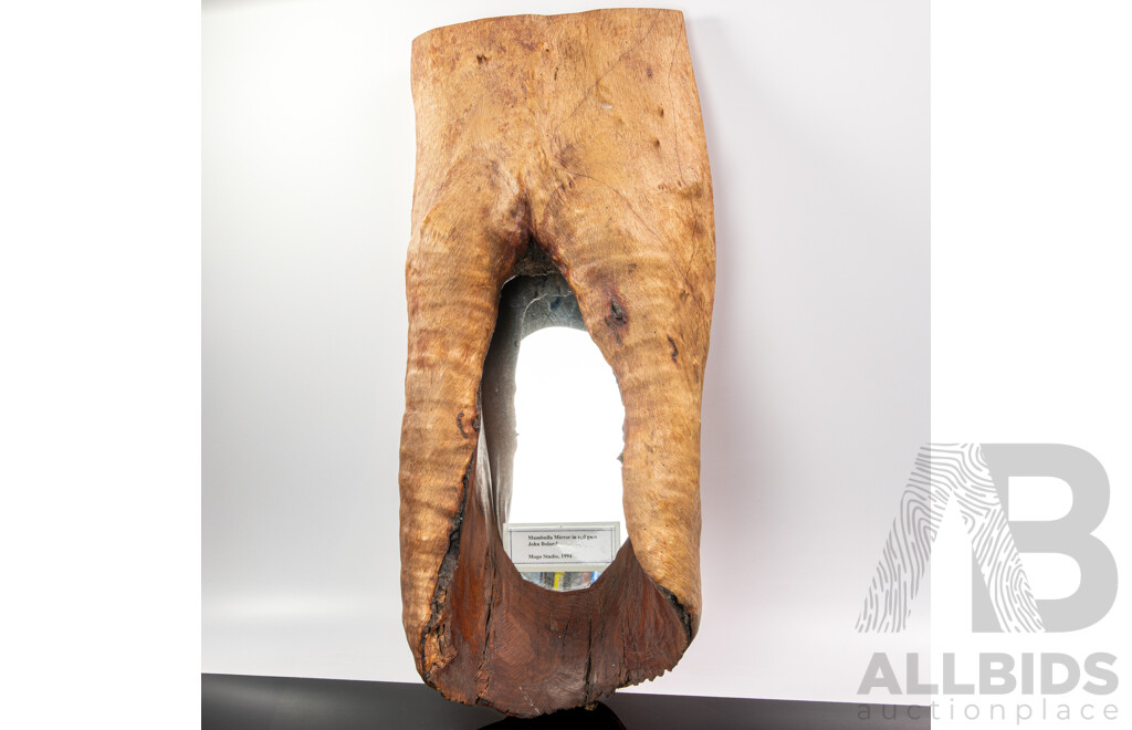 Fantastic Hand Made Australian Mirror in Mumbulla Red Gum by John Boland, Mogo Studio 1994
