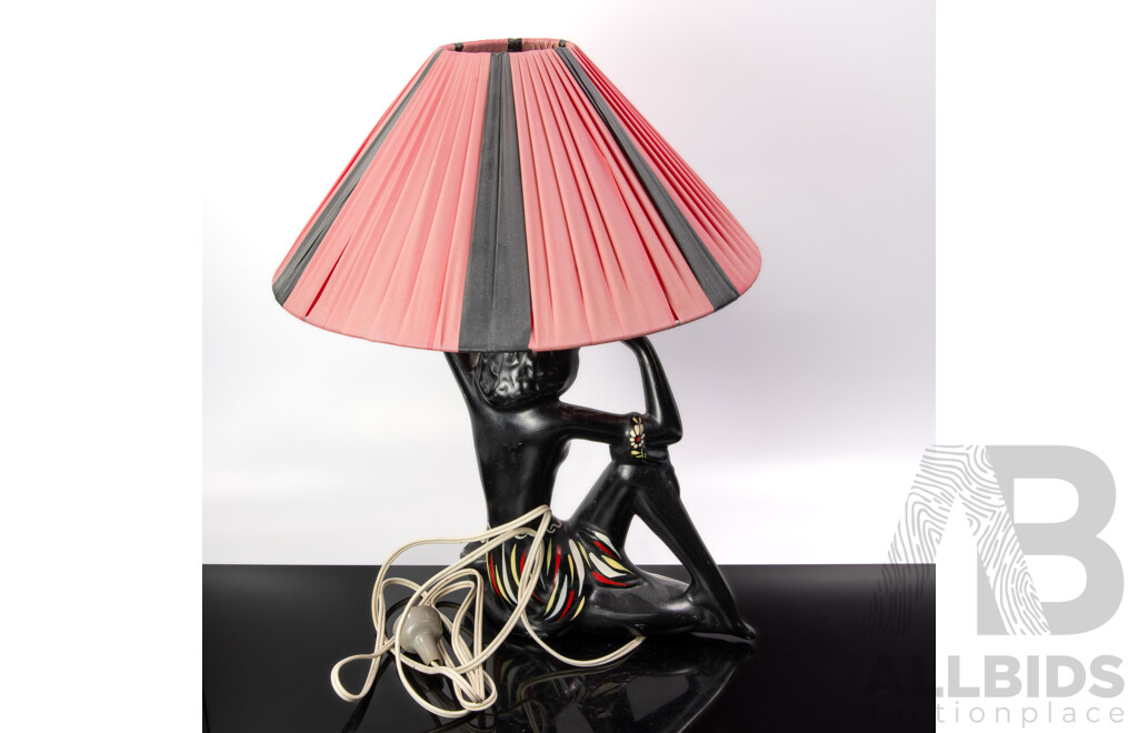 Genuine Vintage Australian Barsony Hawaiian Lady Lamp, FL27
