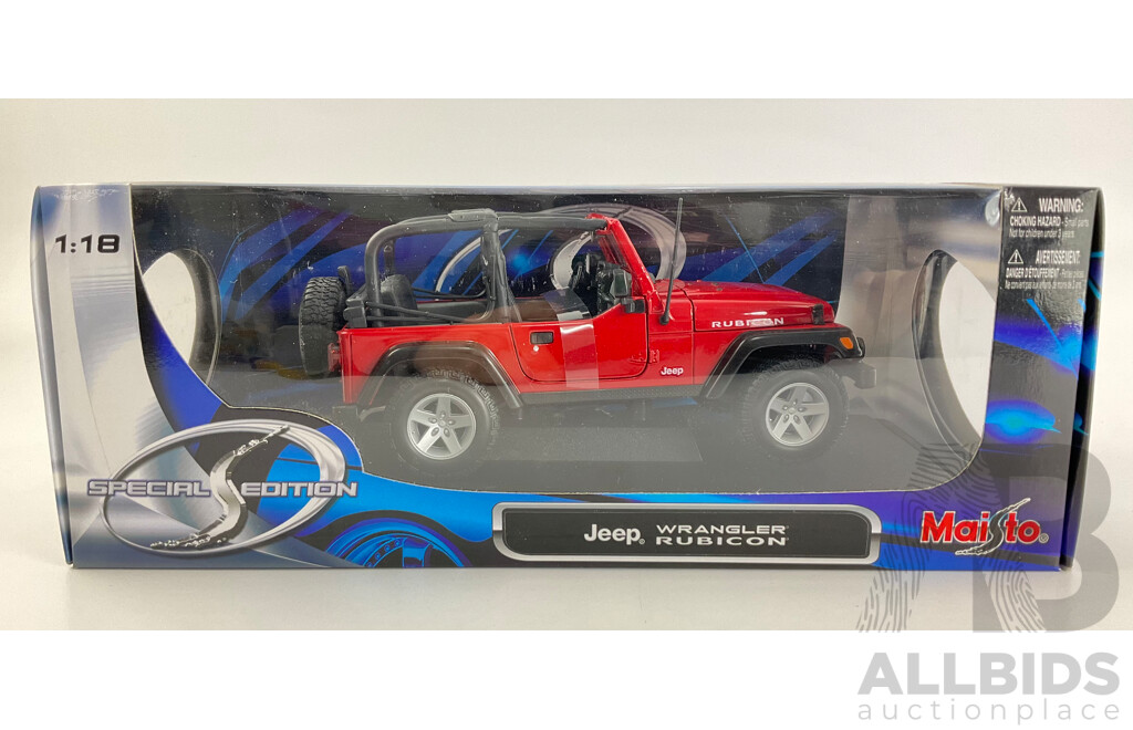 Boxed Maisto Special Edition Jeep Wrangler Rubicon 1:18 Scale