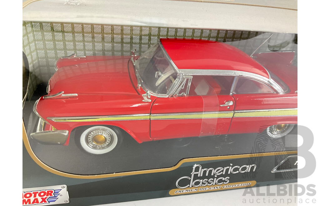 Boxed Motor Max American Classics Diecast 1958 Plymouth Fury, 1:18 Scale
