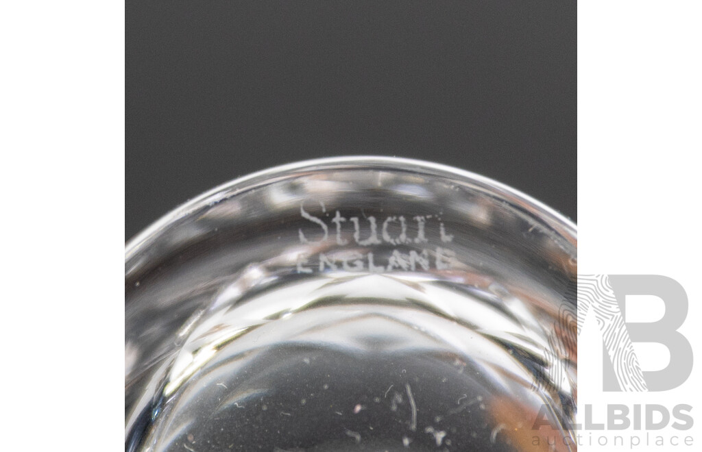 Set Six Vintage Stuart Crystal Whisky Tumblers